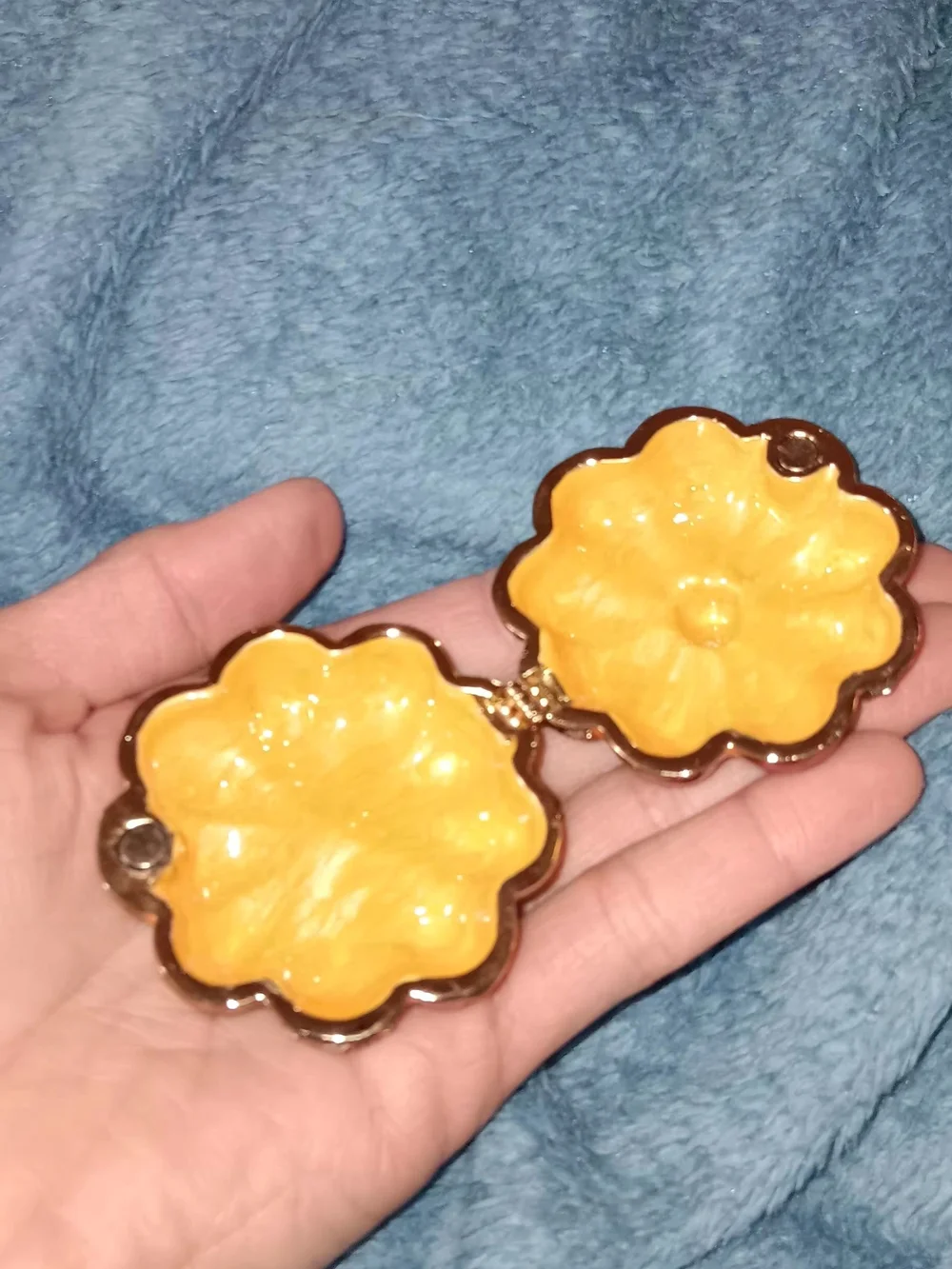 New Glass Pumpkin keepsake/Jewelry Box - Orange and Gold perfect For Gifting